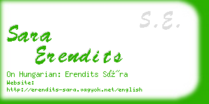 sara erendits business card